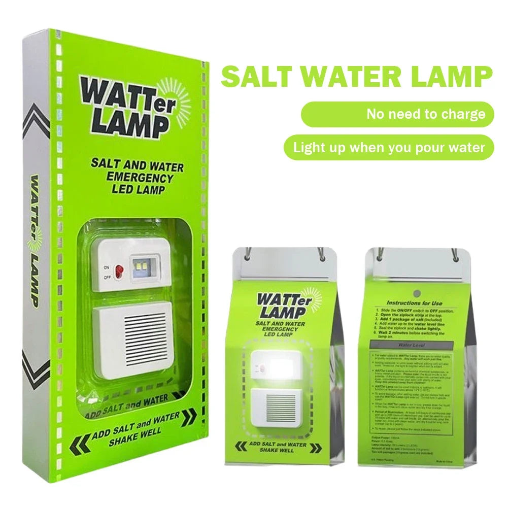 Reusable Water/Salt LED Emergency Lamp