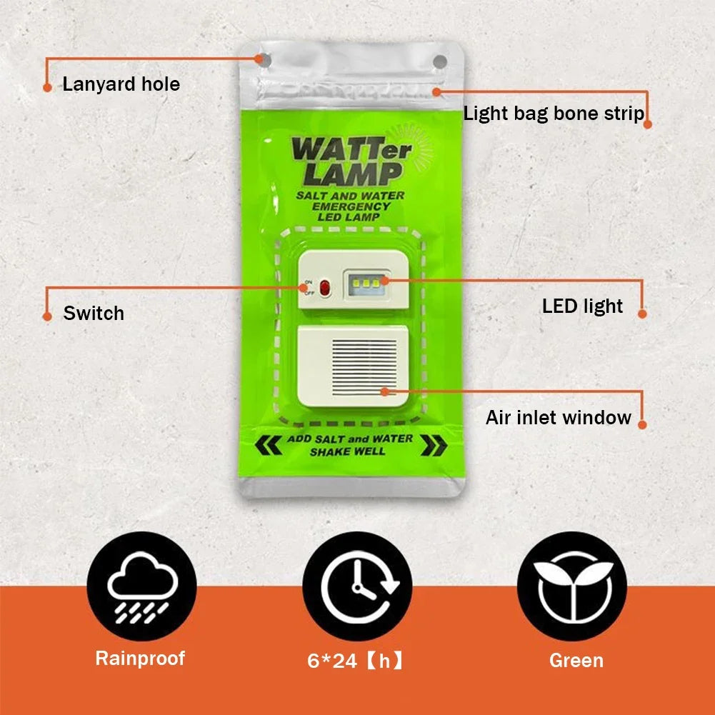 Reusable Water/Salt LED Emergency Lamp