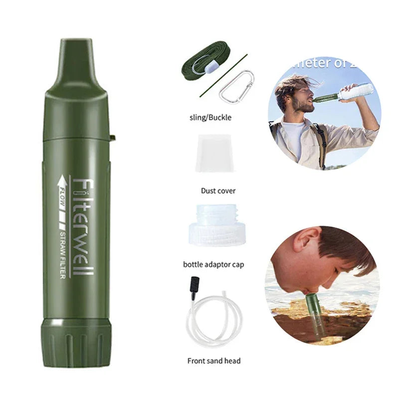 Filtre à Eau Portable – Purificateur pour Camping, Randonnée, Voyage et Survie