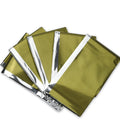 Couverture de survie thermique double face argent et or pour protection contre le froid et la chaleur en extérieur